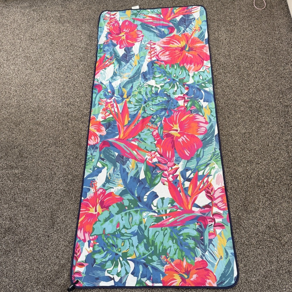 Rumpl The Everywhere Towel Hibiscus Rosa Floral Hiking Outdoor Microfiber